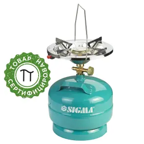 Комплект газовый кемпинг с пьезоподжигом Comfort 5л SIGMA (2903111) №1