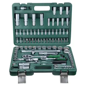 Набір насадок торцевих і біти 1/4", 1/2" 94шт (12 граней) GRAD (6004565) №2