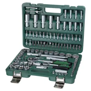 Набір насадок торцевих і біти 1/4", 1/2" 108шт (12 граней) GRAD (6004575) №1