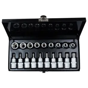 Набір насадок та біти з насадками Torx 1/2" 19шт CrV (метал. кейс) SIGMA (6086661) №3