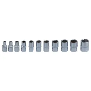 Набір насадок шестигранних 1/4" на планці 11шт CrV SIGMA (6003401) №3