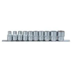 Набір насадок шестигранних 1/2" на планці 10шт CrV SIGMA (6003681) №1
