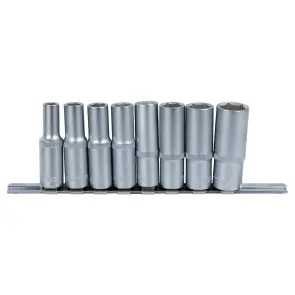 Набір насадок шестигранних подовжених 1/2" на планці 8шт CrV SIGMA (6003691) №1
