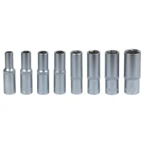 Набір насадок шестигранних подовжених 1/2" на планці 8шт CrV SIGMA (6003691) №3
