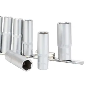 Набір насадок шестигранних подовжених 1/2" на планці 8шт CrV SIGMA (6003691) №4