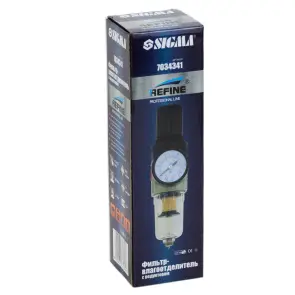 Фільтр-вологовідділювач з редуктором і манометром 600 л/хв 1/4" SIGMA REFINE (7034341) №5