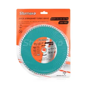 Sturmax 9021M-03-230-22-TW Диск алмазний турбо-хвиля 230x22 мм №3
