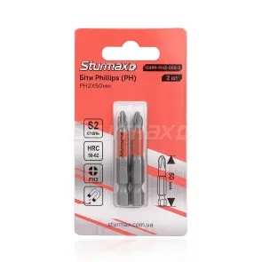 Sturmax 1041M-PH2-050-2 Біти S2 PH2x50 mm, 2шт №2