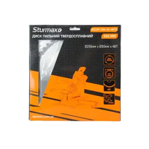 Sturmax 9022M-255-30-48TS Диск пиляльний 255х30 мм 48 зубів по сталі №2