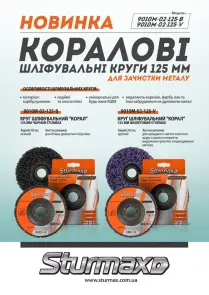 Sturmax 9010M-02-125-B Круг шліфувальний "Корал" 125 мм чорний №2