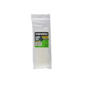 Хомуты Winso пластиковые белие 2,5x200, 100шт №1