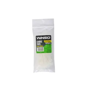 Хомуты Winso пластиковые белие 2,5x150, 100шт №1