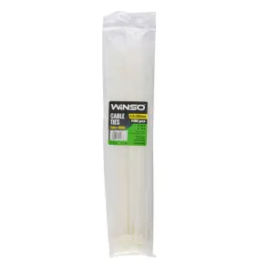 Хомуты Winso пластиковые белие 4,8x380, 100шт №1