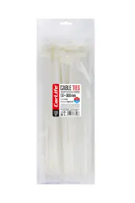 Хомуты CarLife пластиковые белые 7.6x300мм, 100шт №1