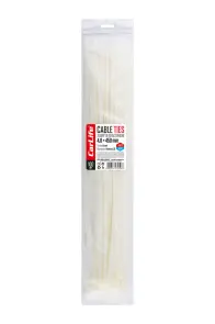Хомуты CarLife пластиковые белые 4,8x450мм, 100шт №1