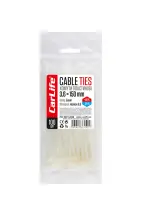 Хомуты CarLife пластиковые белые 3,6x150мм, 100шт