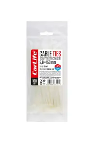 Хомуты CarLife пластиковые белые 3,6x150мм, 100шт №1