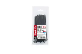 Хомути CarLife пластикові чорні 2,5x150мм, 100шт