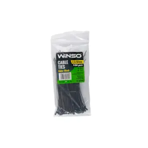 Хомуты Winso пластиковые черные 2,5x150, 100шт №1