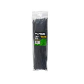 Хомуты Winso пластиковые черные 3,6x300, 100шт №1