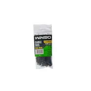 Хомуты Winso пластиковые черные 2,5x100, 100шт №1