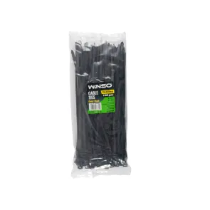 Хомуты Winso пластиковые черные 7,6x300, 100шт №1