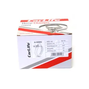 Хомуты CarLife оцинкованные 90-110/W1, 9х0,67мм, 25шт №5