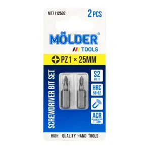 Набор бит Molder PZ1x25мм 2шт №1