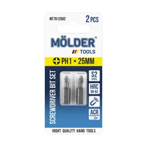Набір біт Molder PH1x25мм 2шт №1