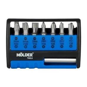 Набір біт Molder з тримачем магнітним 25мм 15шт №1