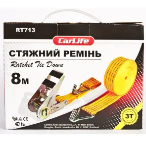 Стяжний ремінь з замком CarLife 3т, 8м №3