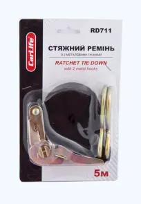 Стяжний ремінь з замком CarLife 1т, 5м №2