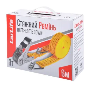 Стяжний ремінь з замком CarLife 3т, 6м №3