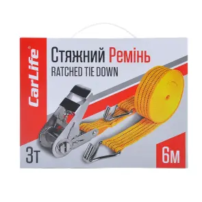 Стяжний ремінь з замком CarLife 3т, 6м №5