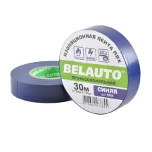 Лента изоляционная ПВХ Belauto 30м, 0.13x19мм, синяя, проф., огнеупорная
