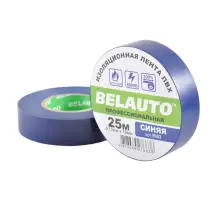 Лента изоляционная ПВХ Belauto 25м, 0.13x19мм, синяя, проф., огнеупорная