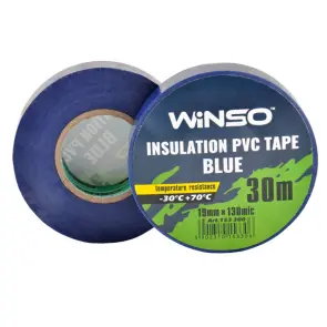 Лента изоляционная ПВХ Winso д.30м, ш.19мм, т.130мк, синяя №1