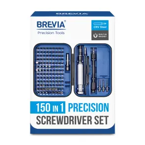 Отвертка Brevia с комплектом насадок для точных работ 150в1 №7