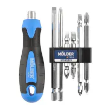 Викрутка Molder зі змінними насадками 6в1 MT32306