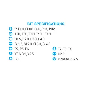 Отвертка Brevia с комплектом насадок для точных работ 31в1 №2