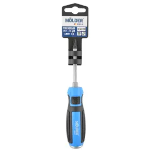 Отвертка Molder крестовая, ударная с шестигранной опорой PH1x75mm №1
