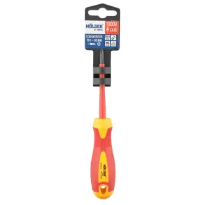 Отвертка Molder крестовая диэлектрическая VDE 1000В, PH1x80mm №1