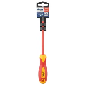 Отвертка Molder шлицевая диэлектрическая VDE 1000В, SL5.5x125mm №1