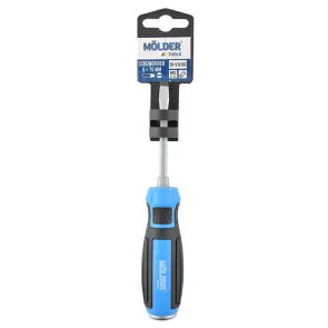 Викрутка Molder шліцева ударна з шестигранною опорою SL5x75mm №1