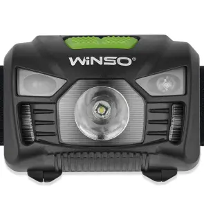 Ліхтар налобний Winso 100Lm, 3W LED, 3xAAA, з сенсором білий/червоний №2