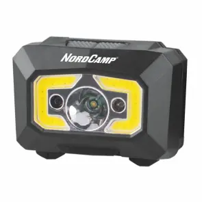 Фонарь налобный Nord Camp 200Lm, 3W XPE+ COB, 3xAAA с сенсором белый/красный №1