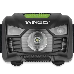 Фонарь налобный Winso 150Lm, 3W LED, 1200mAh с сенсором белый/красный №2