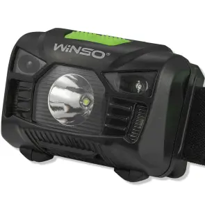 Фонарь налобный Winso 150Lm, 3W LED, 1200mAh с сенсором белый/красный №3