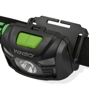 Фонарь налобный Winso 150Lm, 3W LED, 1200mAh с сенсором белый/красный №4