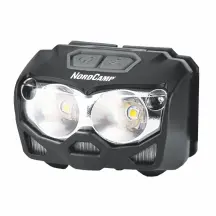 Фонарь налобный Nord Camp 500Lm, 2x5W CREE XTG, 1200mAh/3xAAA, с сенсором белый/красный